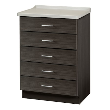 Fashion Finish, Molded Top TX Cabinet W/ 5 Drawers, Chestnut Hill